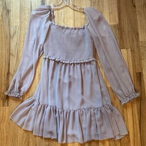 Women’s Medium Lavender Long-Sleeve Mini Dress (Aritzia/Wilfred)